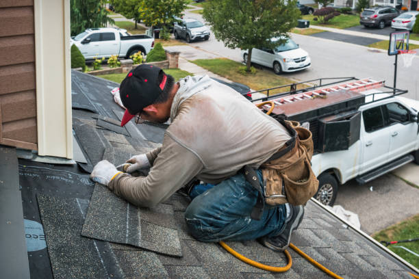 Professional Roofing technician working in Lamont, MI
